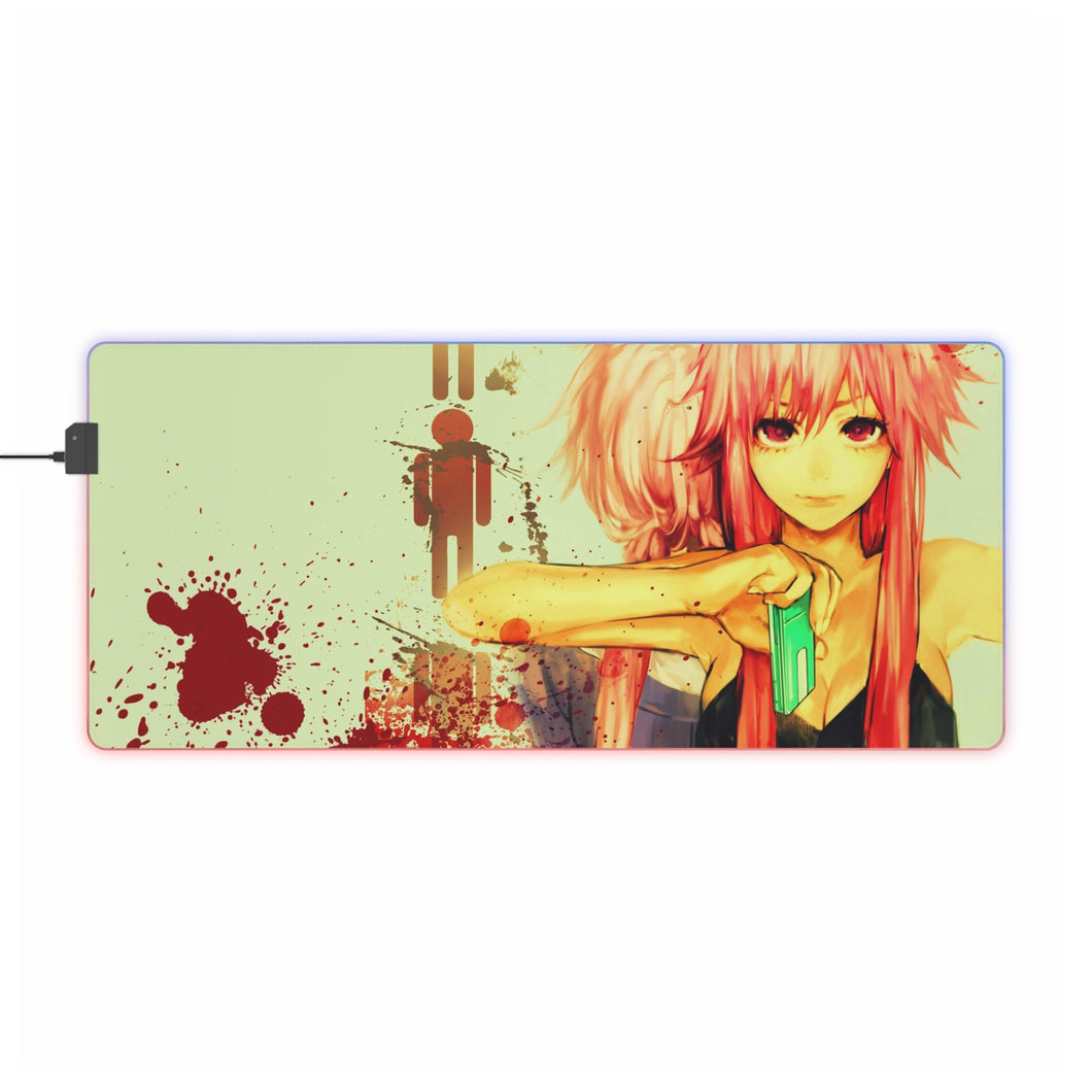 Tapis de souris LED RVB Mirai Nikki Yuno Gasai (tapis de bureau)