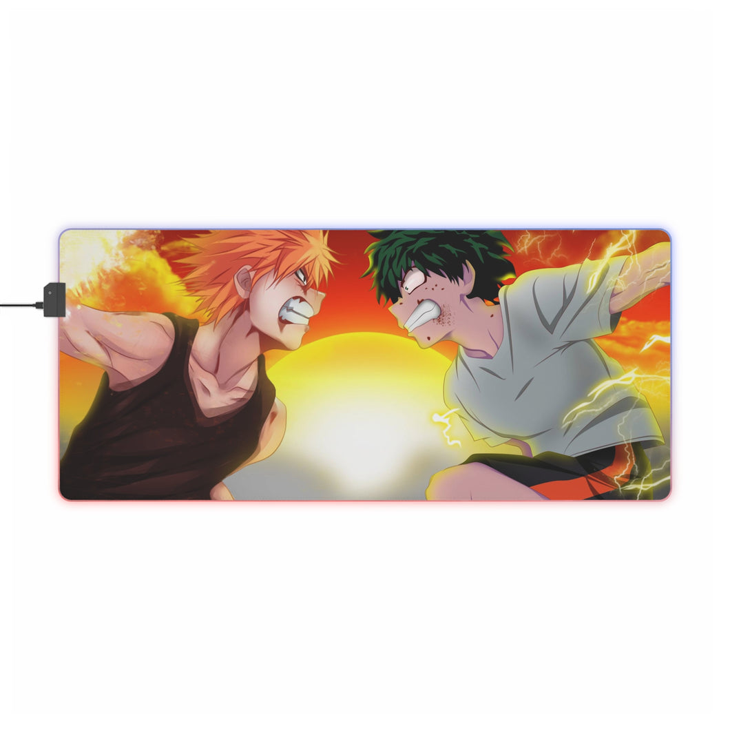 My Hero Academia Izuku Midoriya, Katsuki Bakugou RGB LED Mouse Pad (Desk Mat)