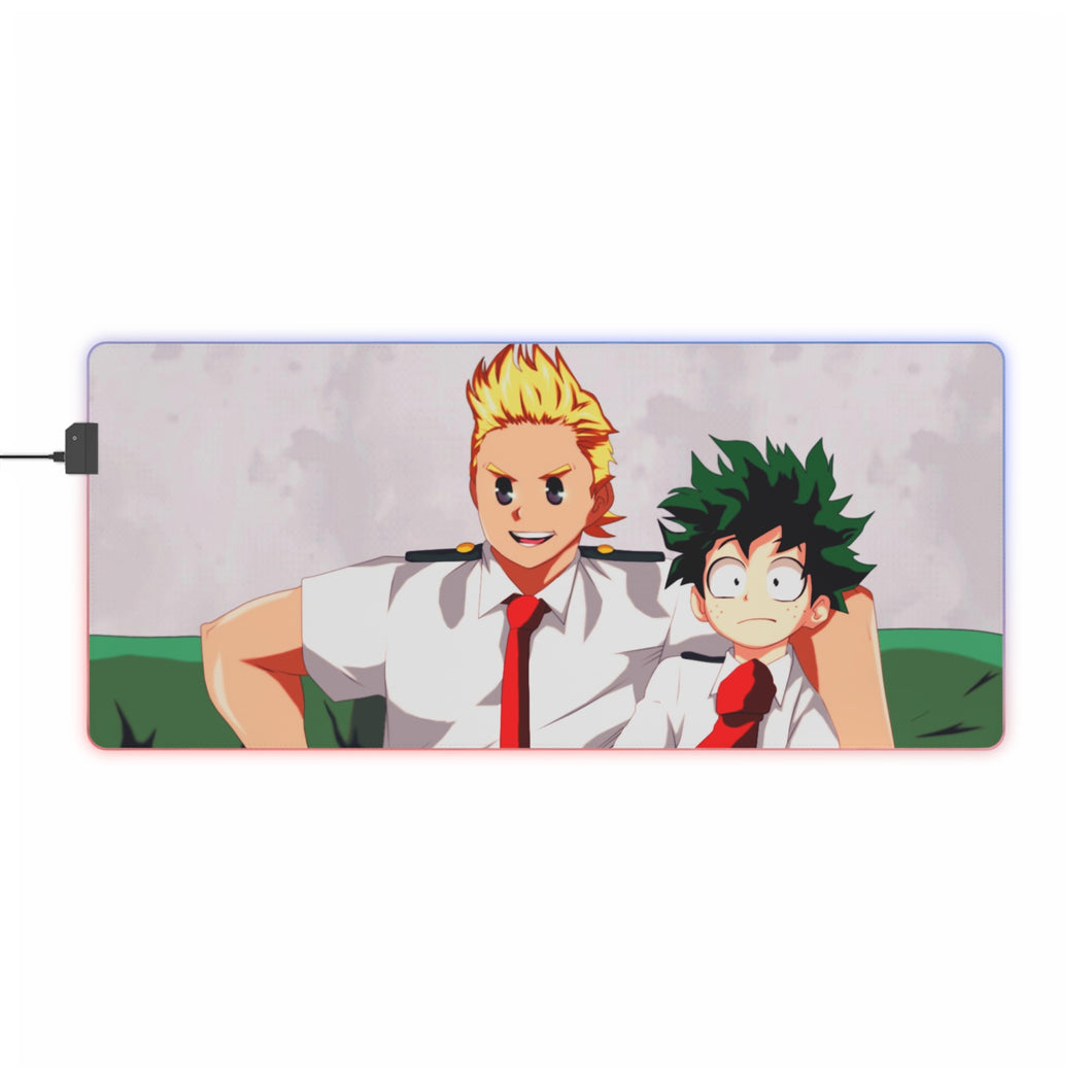 Tapis de souris LED RVB My Hero Academia Izuku Midoriya (tapis de bureau)