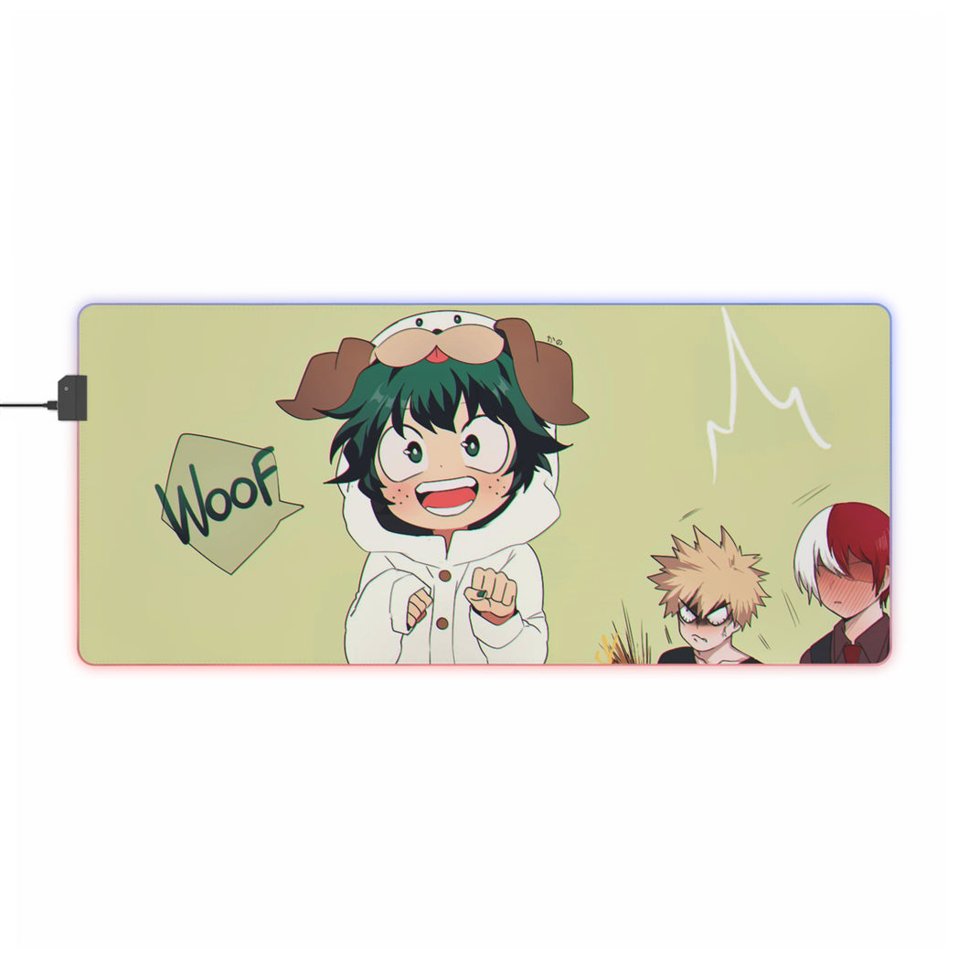 My Hero Academia Izuku Midoriya, Katsuki Bakugou RGB LED Mouse Pad (Desk Mat)