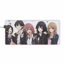 Charger l&#39;image dans la galerie, My Teen Romantic Comedy SNAFU Hachiman Hikigaya, Yukino Yukinoshita, Yui Yuigahama, Komachi Hikigaya RGB LED Tapis de souris (Tapis de bureau)
