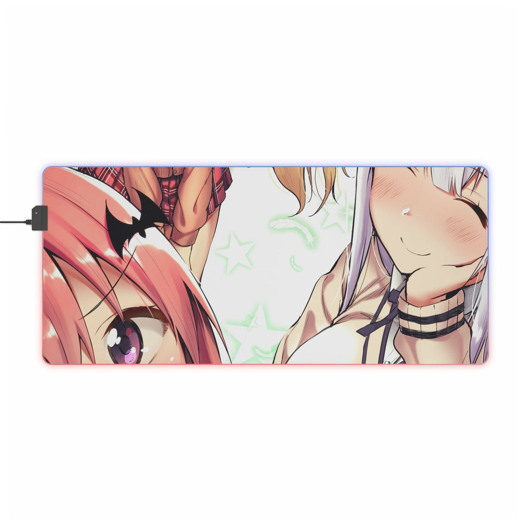 Gabriel DropOut Satanichia Kurumizawa Mcdowell, Raphiel Shiraha Ainsworth RGB LED Mouse Pad (Desk Mat)