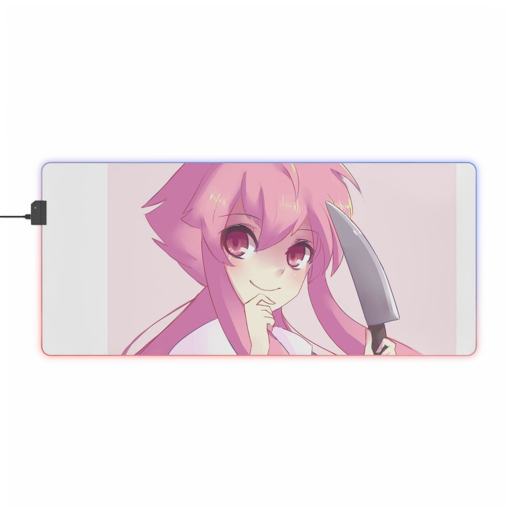 Tapis de souris LED RVB Mirai Nikki Yuno Gasai (tapis de bureau)