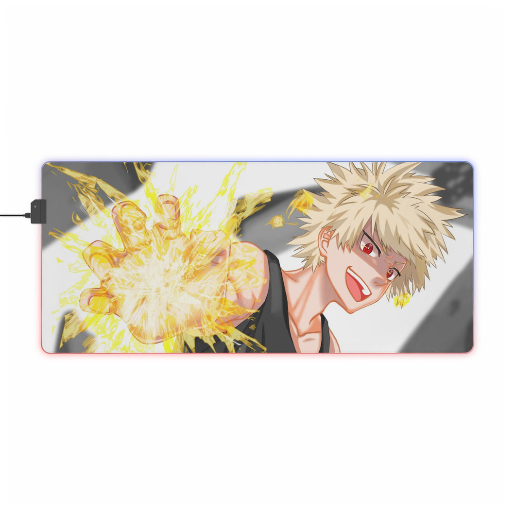 Alfombrilla de ratón (alfombrilla de escritorio) RGB LED My Hero Academia Katsuki Bakugou