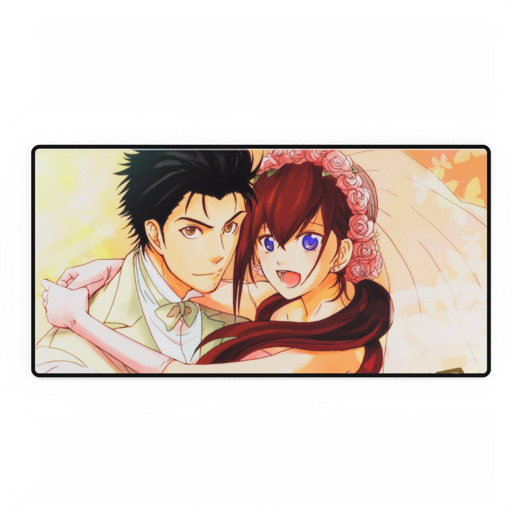 Tapis de souris Makise Kurisu et Rintaro Okabe pour la nuit de noces (tapis de bureau)