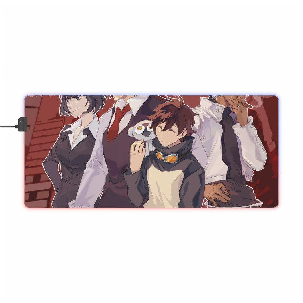 Blood Blockade Battlefront Leonardo Watch, Klaus Von Reinherz, Chain Sumeragi, Sonic Speed Monkey RGB LED Mouse Pad (Desk Mat)