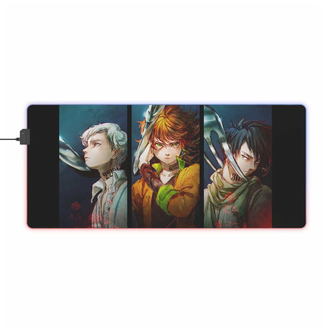 The Promised Neverland Ray, Norman, Emma RGB LED Mouse Pad (Desk Mat)