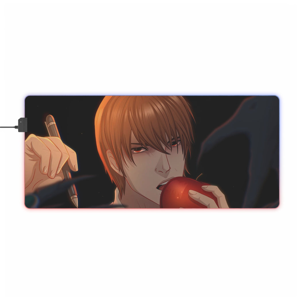 Tapis de souris LED RGB Death Note Light Yagami (tapis de bureau)