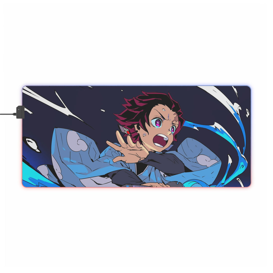 Tapis de souris LED RVB Tanjiro Kamado (tapis de bureau)