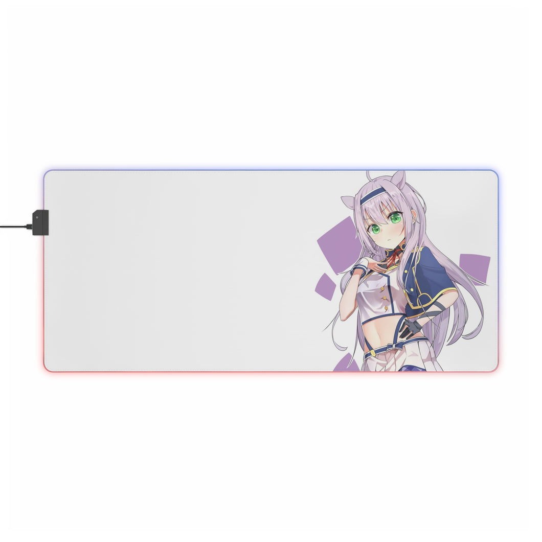 Rokudenashi Majutsu Koushi To Akashic Records Sixtine Fibel RGB LED Tapis de souris (Tapis de bureau)