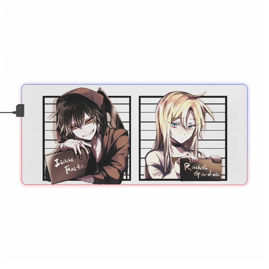 Tapis de souris LED RVB Angels Of Death Rachel Gardner (tapis de bureau)