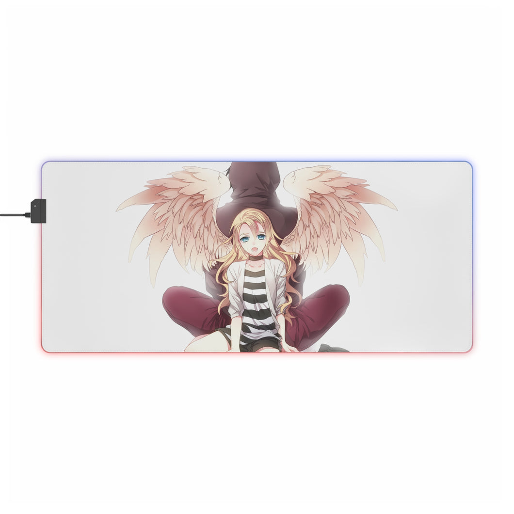 Tapis de souris LED RVB Angels Of Death Rachel Gardner (tapis de bureau)