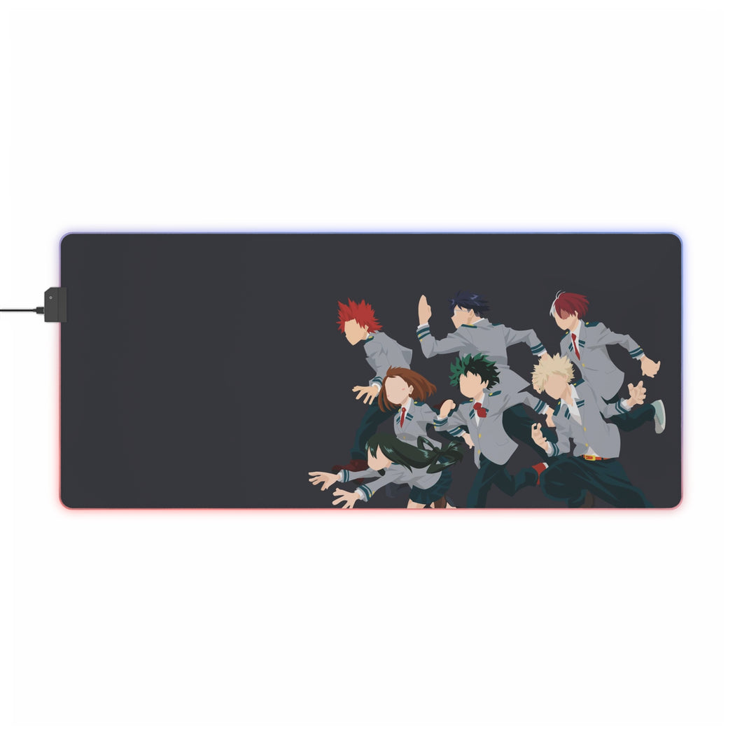 My Hero Academia Izuku Midoriya, Katsuki Bakugou, Tenya Iida, Tsuyu Asui RGB LED Mouse Pad (alfombra de escritorio)