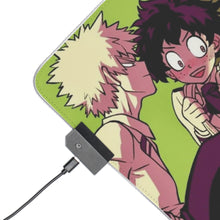 Cargar imagen en el visor de la galería, Alfombrilla de ratón RGB LED (alfombrilla de escritorio) de My Hero Academia Izuku Midoriya y Katsuki Bakugou
