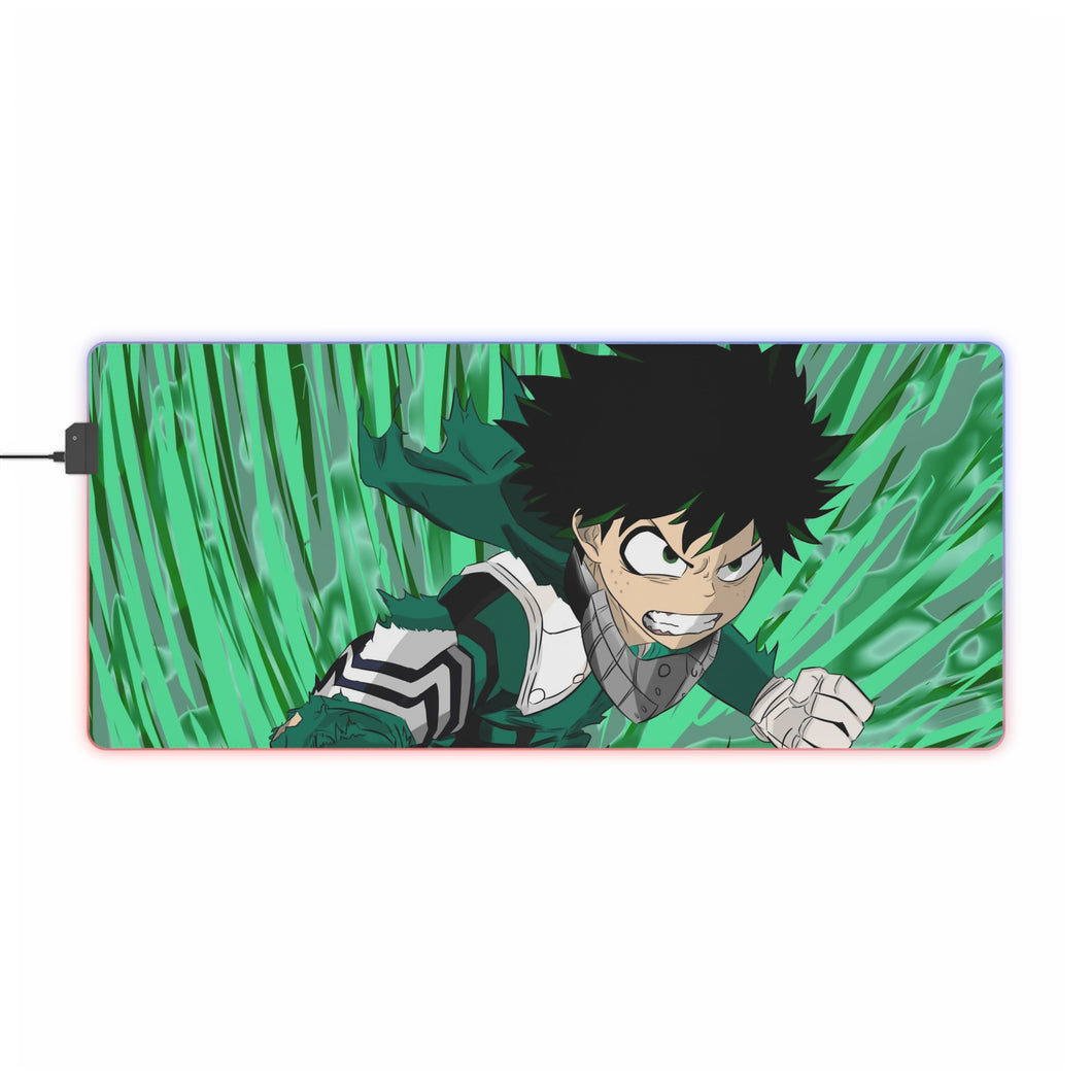 Tapis de souris LED RVB My Hero Academia Izuku Midoriya (tapis de bureau)