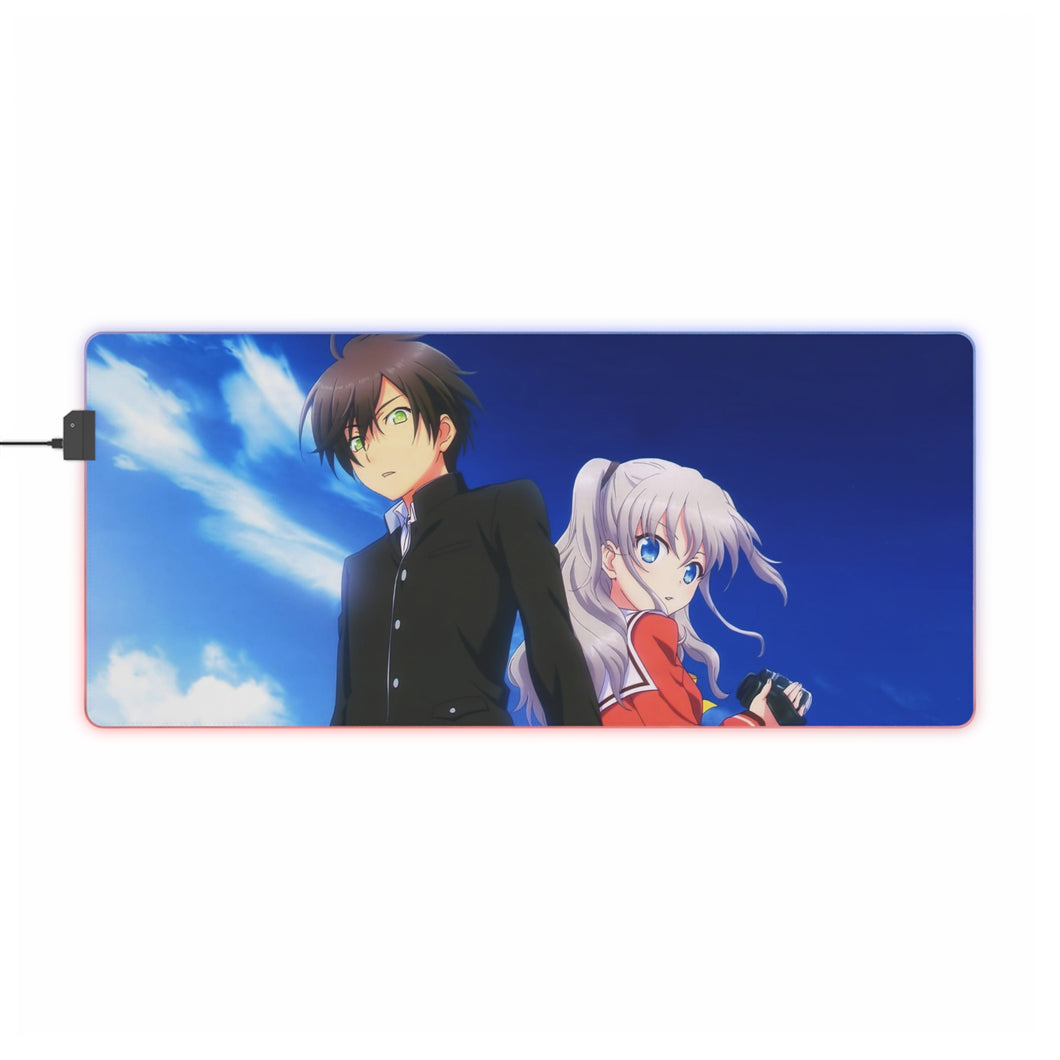 Tapis de souris LED RVB Yū Otosaka et Nao Tomori ensemble (tapis de bureau)