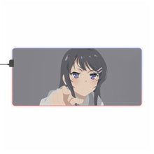 Charger l&#39;image dans la galerie, Tapis de souris LED RGB Rascal Does Not Dream Of Bunny Girl Senpai (tapis de bureau)
