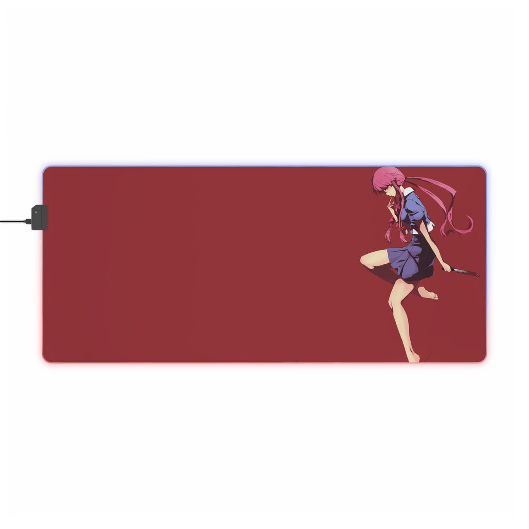 Tapis de souris LED RVB Mirai Nikki Yuno Gasai (tapis de bureau)