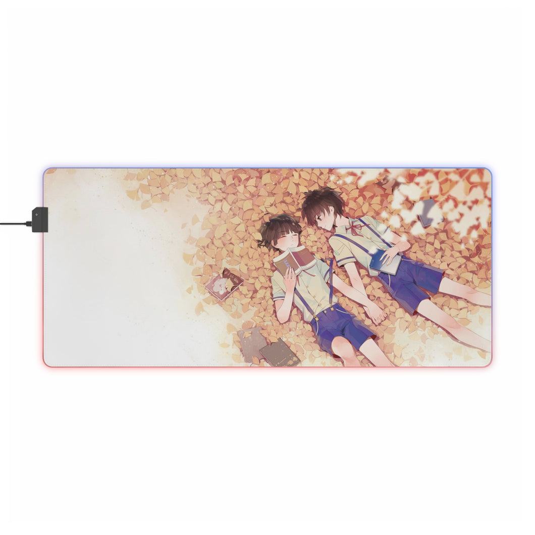 Mob Psycho 100 Shigeo Kageyama, Ritsu Kageyama RGB LED Tapis de souris (Tapis de bureau)