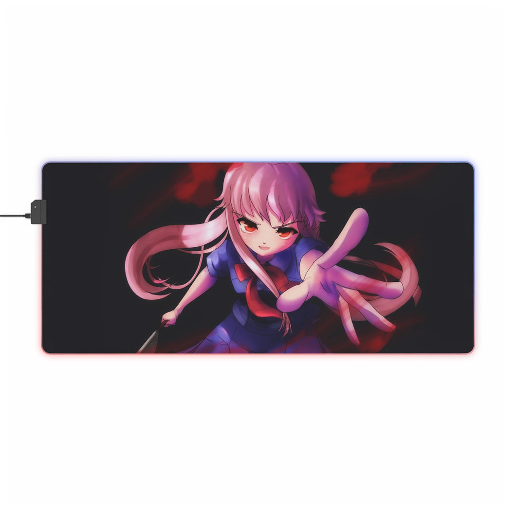 Tapis de souris LED RVB Mirai Nikki Yuno Gasai (tapis de bureau)