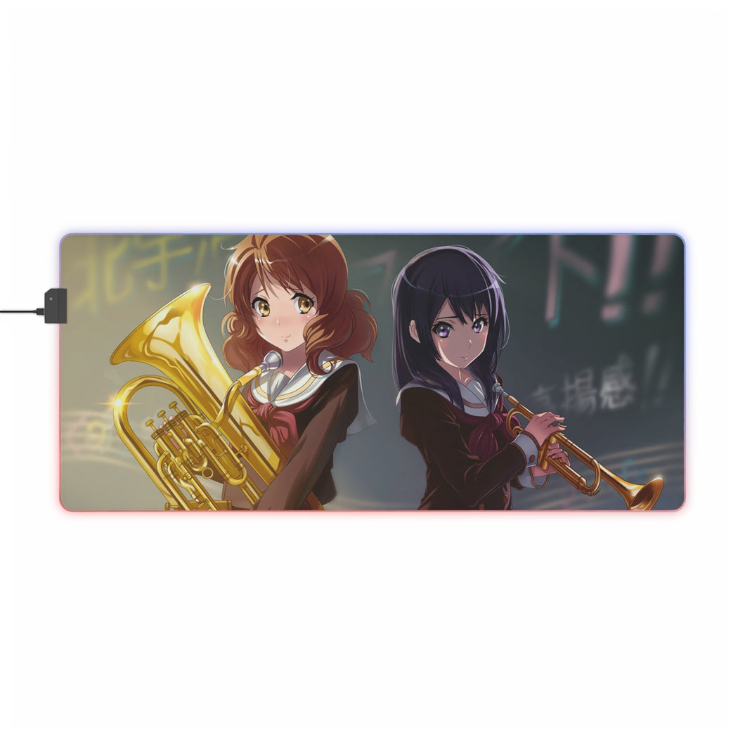 Sound! Euphonium Kumiko Oumae, Reina Kousaka RGB LED Mouse Pad (Desk Mat)