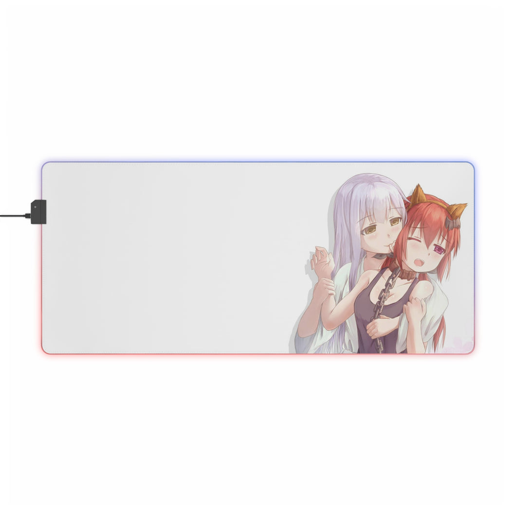 Gabriel DropOut Satanichia Kurumizawa Mcdowell, Raphiel Shiraha Ainsworth RGB LED Mouse Pad (Desk Mat)