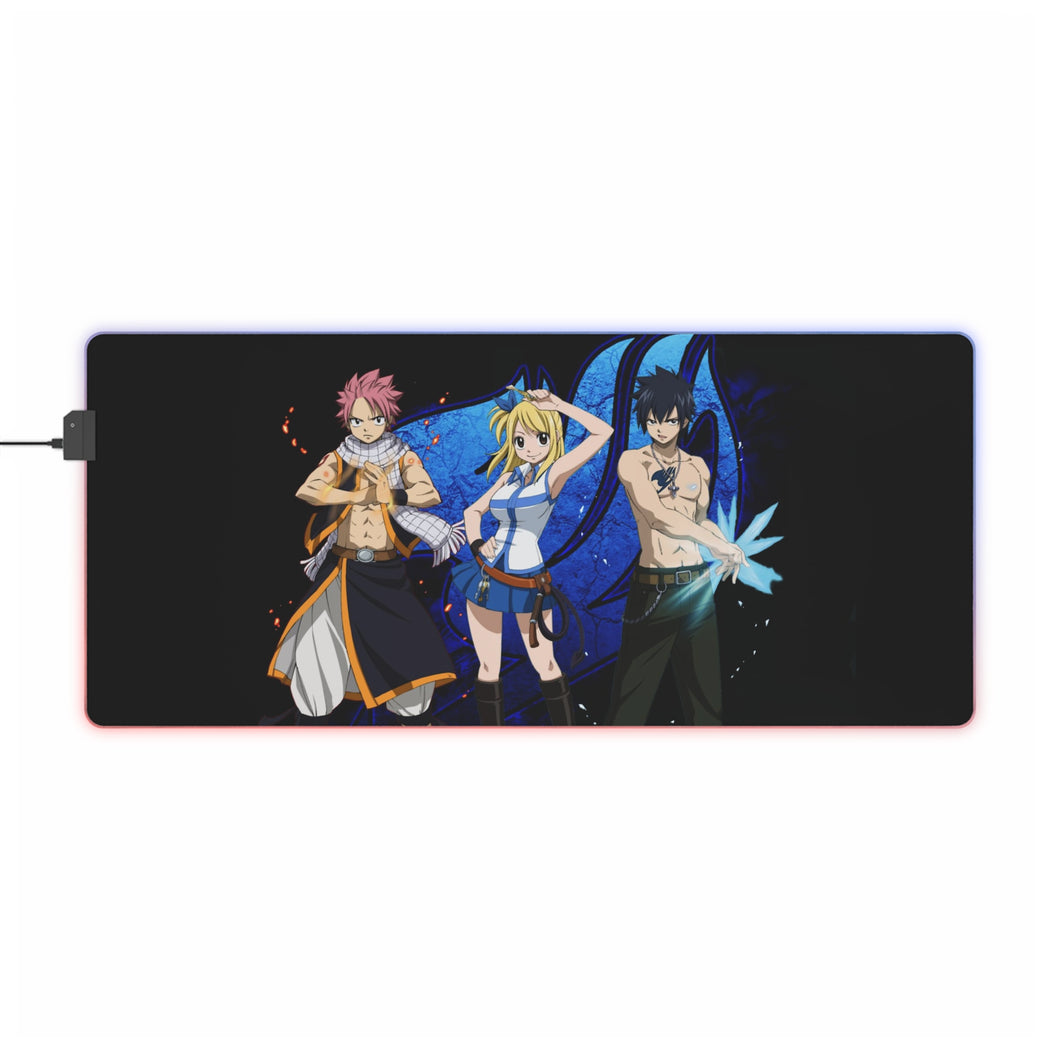 Fairy Tail Natsu Dragneel, Gray Fullbuster, Lucy Heartfilia RGB LED Mouse Pad (Desk Mat)