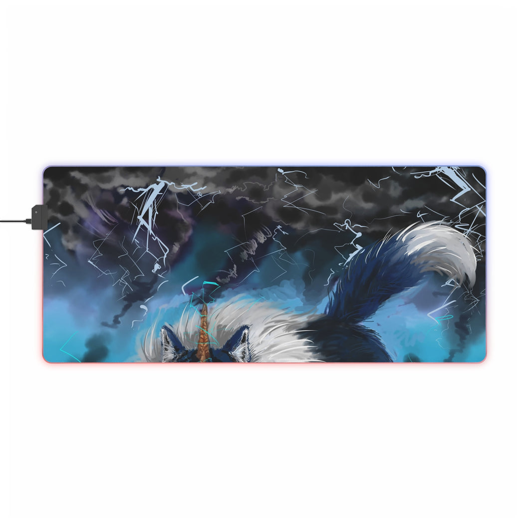 Tapis de souris LED RVB Tempest Wolf (tapis de bureau)