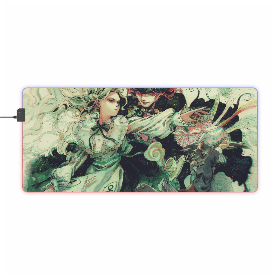 Anime Alice In Wonderland RGB LED Mouse Pad (Desk Mat)