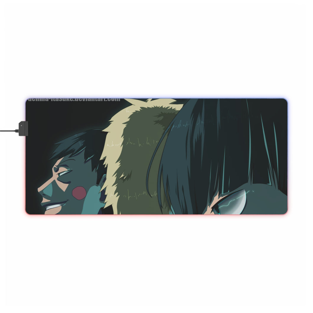 Mob Psycho 100 Arataka Reigen, Shigeo Kageyama, Ritsu Kageyama RGB LED Tapis de souris (Tapis de bureau)