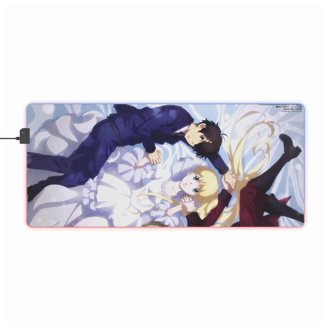 Tapis de souris LED RVB Aldnoah.Zero (tapis de bureau)