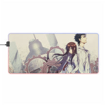 Load image into Gallery viewer, Makise Kurisu &amp; Rintarou Kyouma RGB LED Mouse Pad (Desk Mat)
