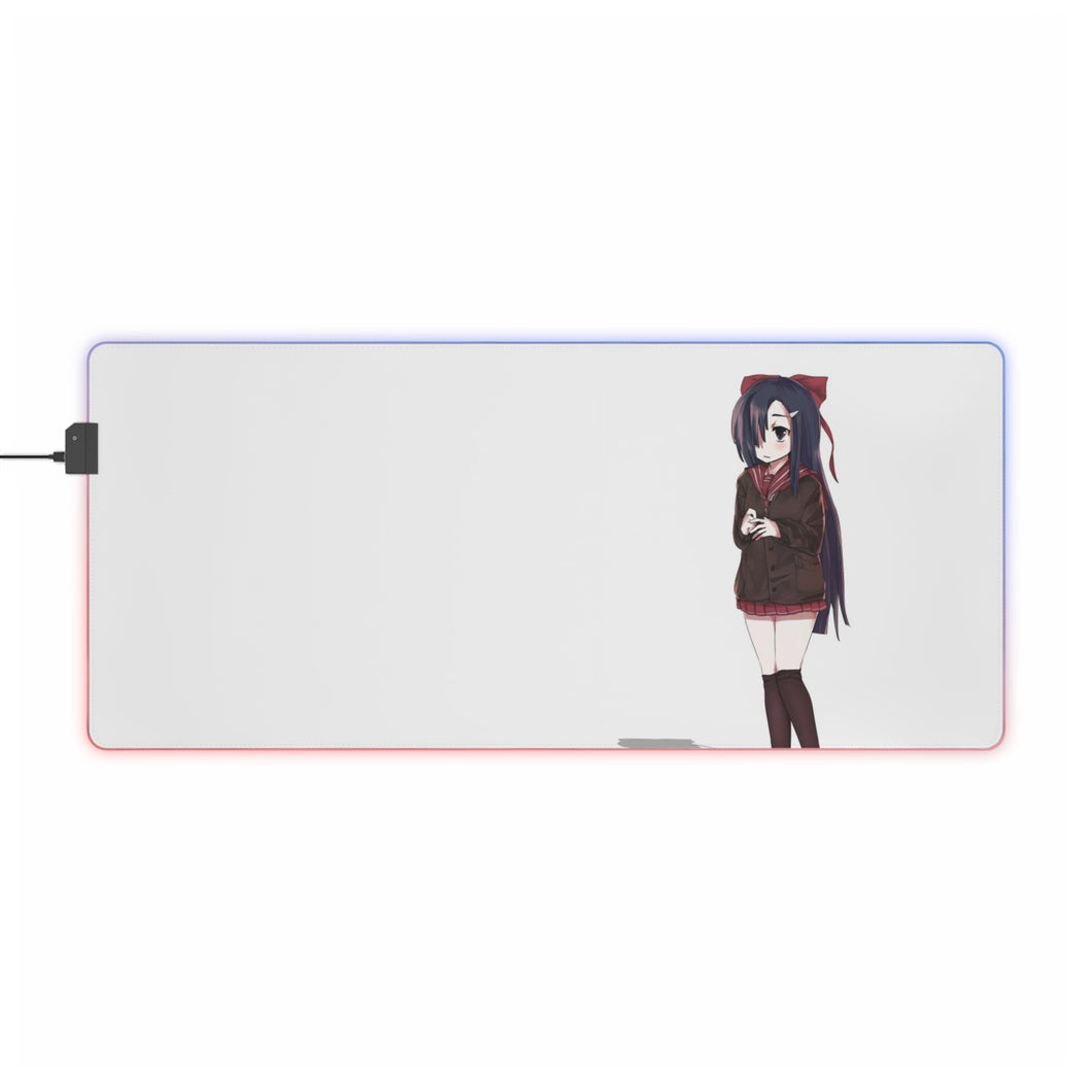 Tapis de souris LED RVB Mirai Nikki Tsubaki Kasugano (tapis de bureau)