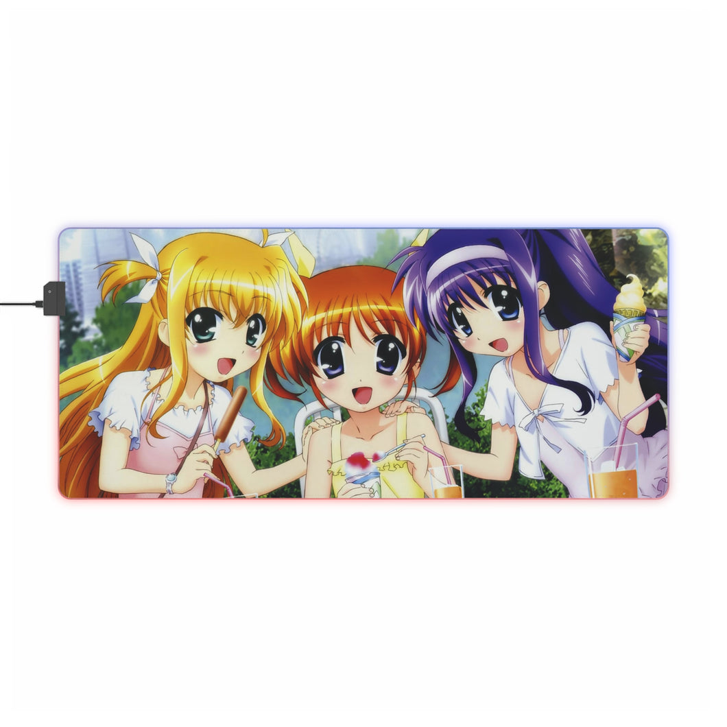 Magical Girl Lyrical Nanoha RGB LED Mouse Pad (Desk Mat)