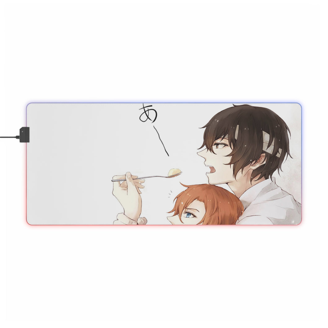 Bungou Stray Dogs Osamu Dazai, Chuuya Nakahara RGB LED Mouse Pad (Desk Mat)