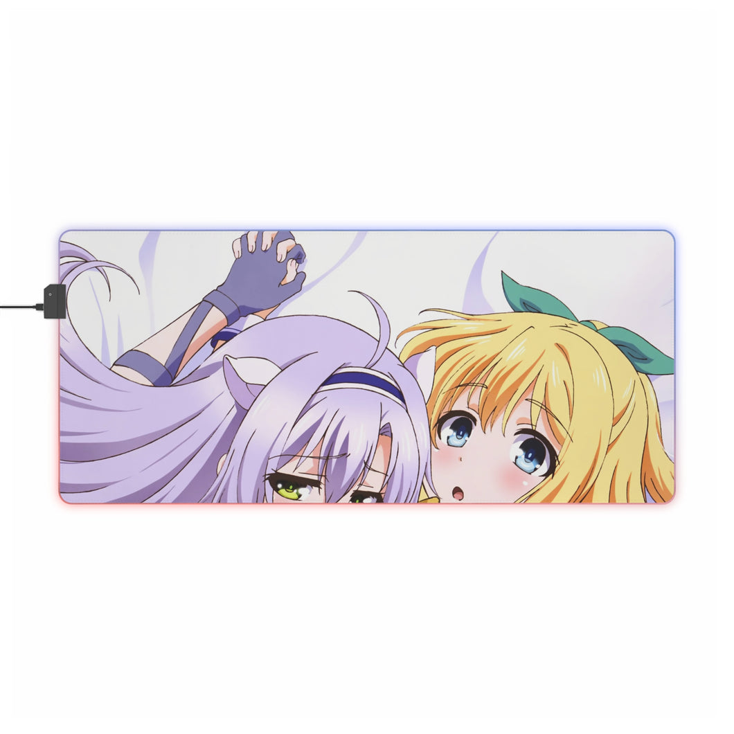 Rokudenashi Majutsu Koushi to Akashic Records Tapis de souris LED RVB (tapis de bureau)