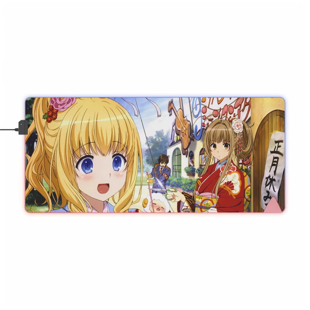 Amagi Brilliant Park Isuzu Sento, Seiya Kanie, Latifa Fleuranza RGB LED Mouse Pad (Desk Mat)