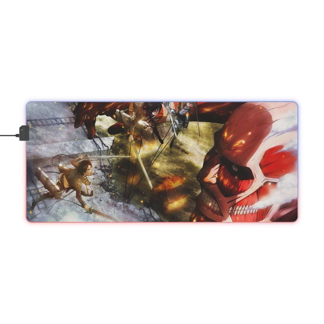 Anime Attack On Titan RGB LED Mouse Pad (Desk Mat)