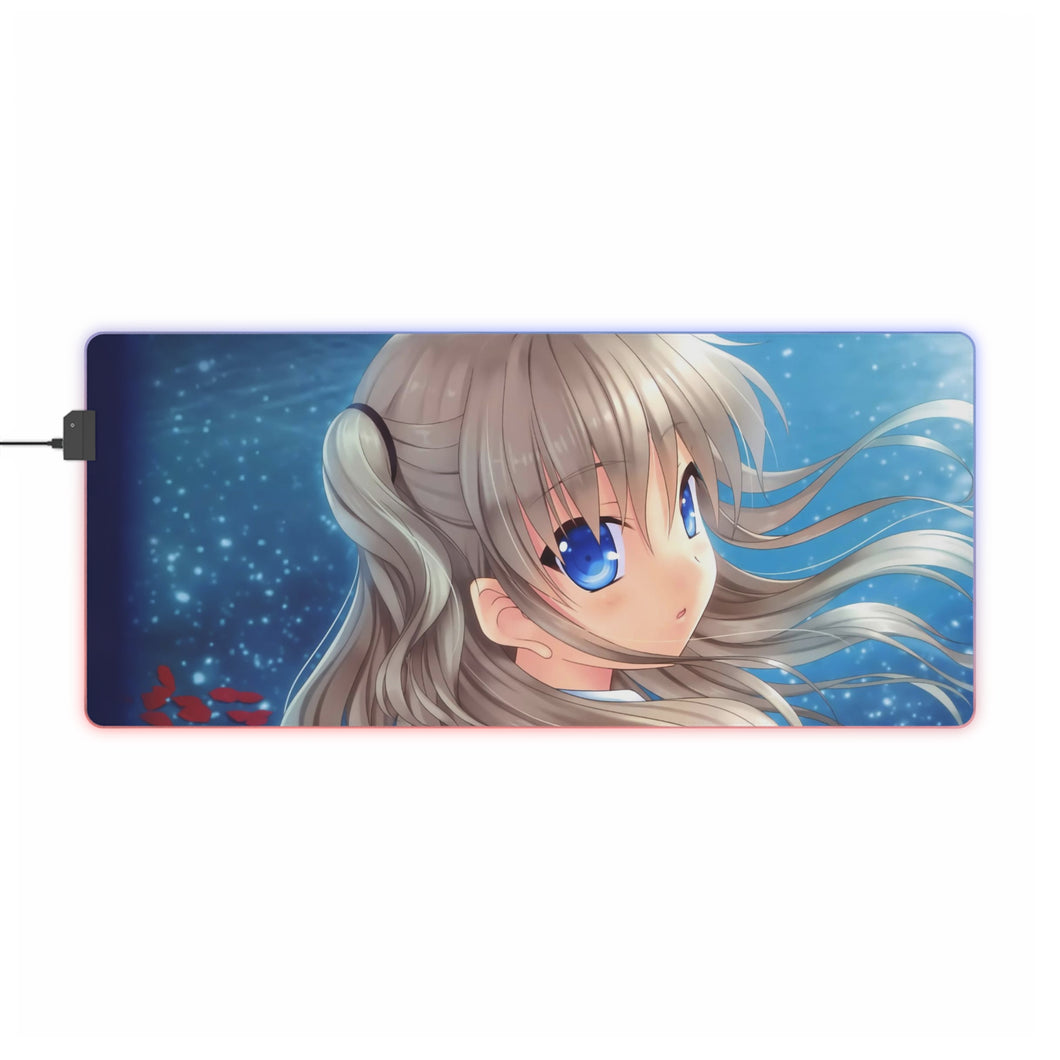 Tapis de souris LED RVB Nao Tomori regardant en arrière (tapis de bureau)