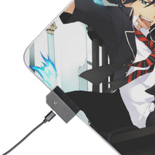 Load image into Gallery viewer, Blue Exorcist RGB LED Mouse Pad (Desk Mat)
