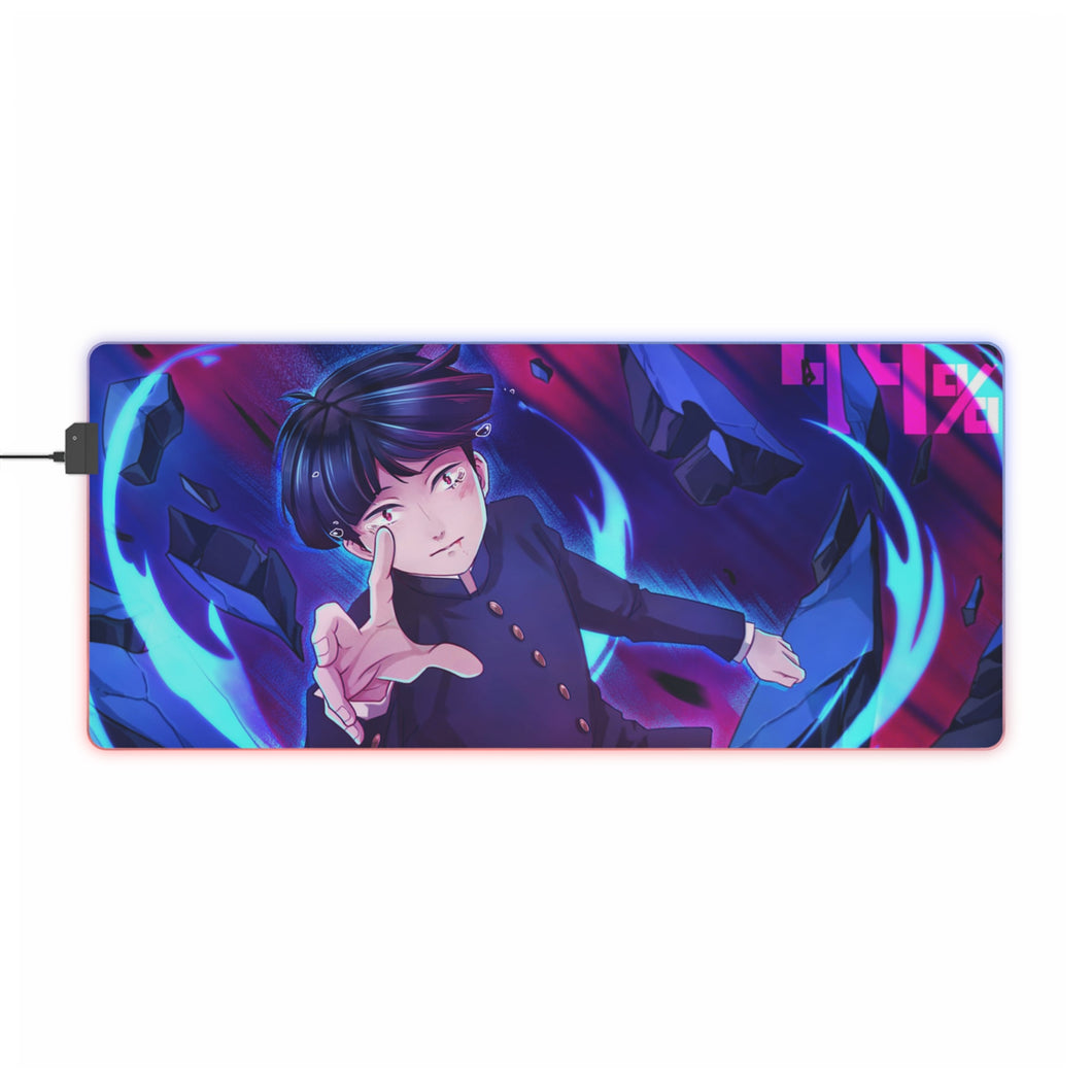 Tapis de souris LED RGB Mob Psycho 100 Shigeo Kageyama (tapis de bureau)