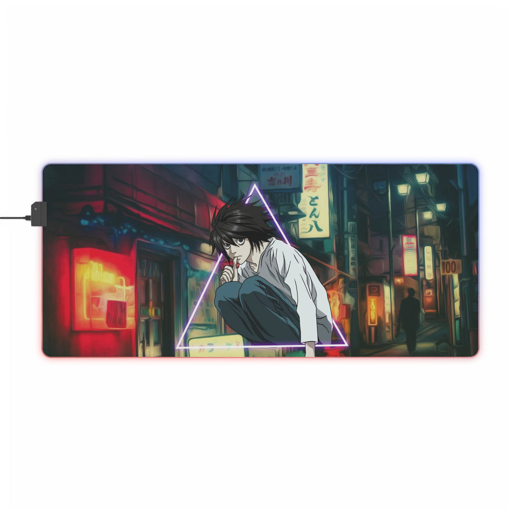 L Death Note Em Toquio RGB LED Mouse Pad (Desk Mat)