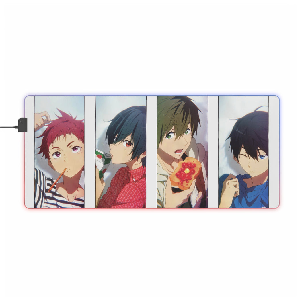 Free! Makoto Tachibana, Haruka Nanase RGB LED Mouse Pad (Desk Mat)