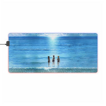 Load image into Gallery viewer, 3 friends contemplating the ocean RGB LED Mouse Pad (Desk Mat)
