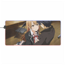 Charger l&#39;image dans la galerie, Tapis de souris LED RVB My Teen Romantic Comedy SNAFU Hachiman Hikigaya (tapis de bureau)
