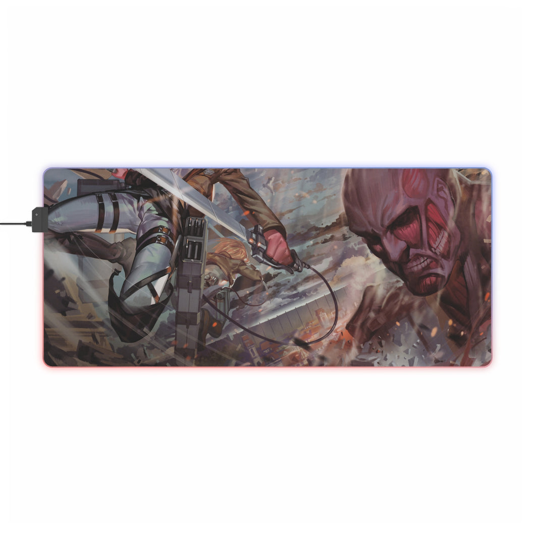 Anime Attack On Titan RGB LED Mouse Pad (Desk Mat)