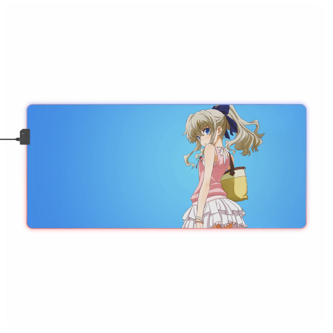 Tapis de souris LED RVB Nao Tomori regardant en arrière (tapis de bureau)