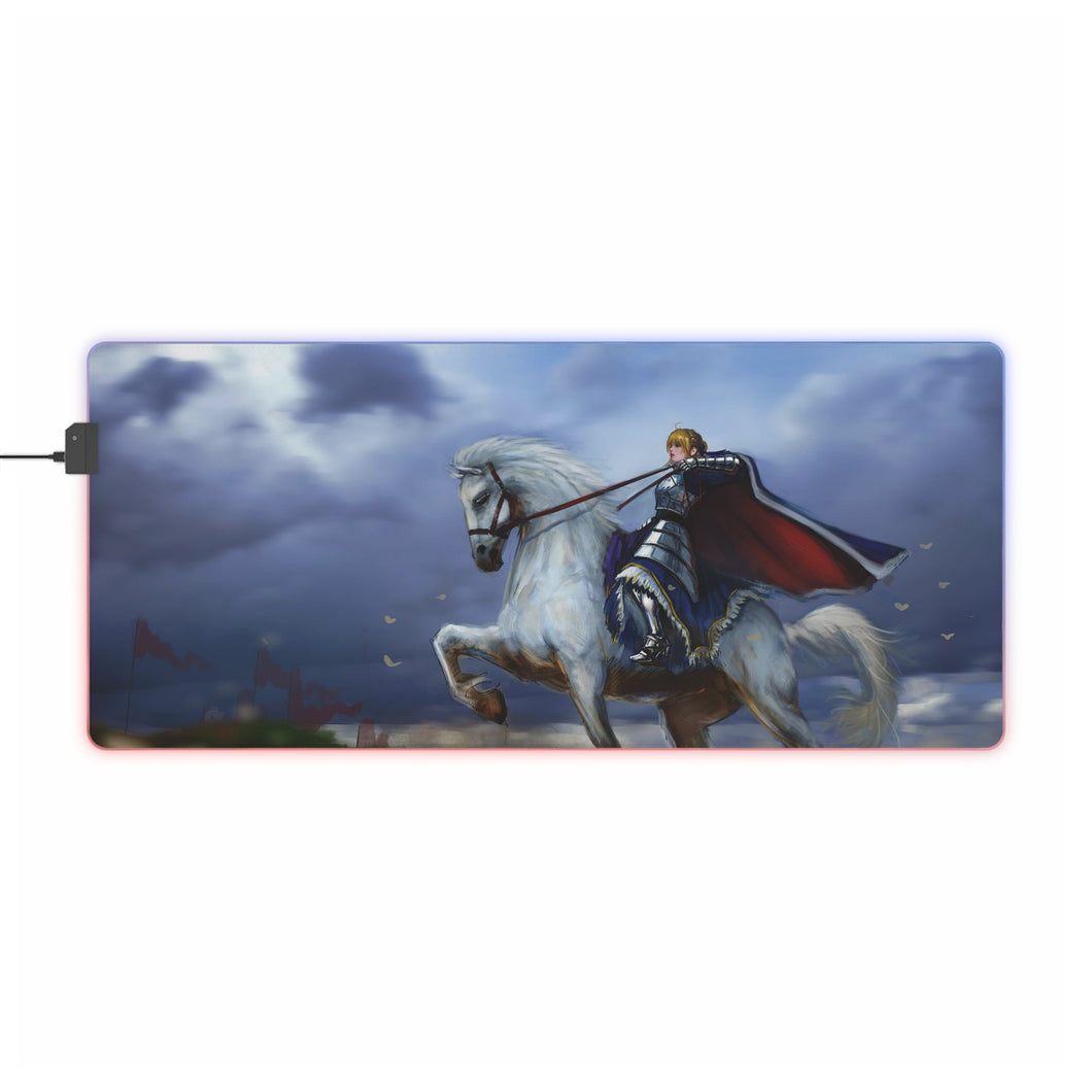 Saber (Fate Series) RGB LED Mouse Pad (Desk Mat)