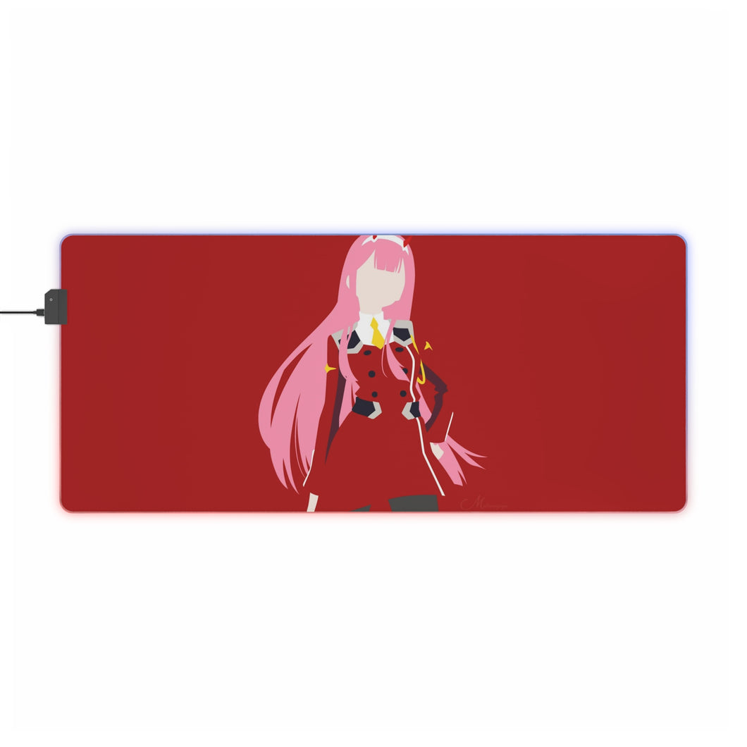 Alfombrilla de ratón RGB con LED de Zero Two de Darling in the FranXX (alfombrilla de escritorio)