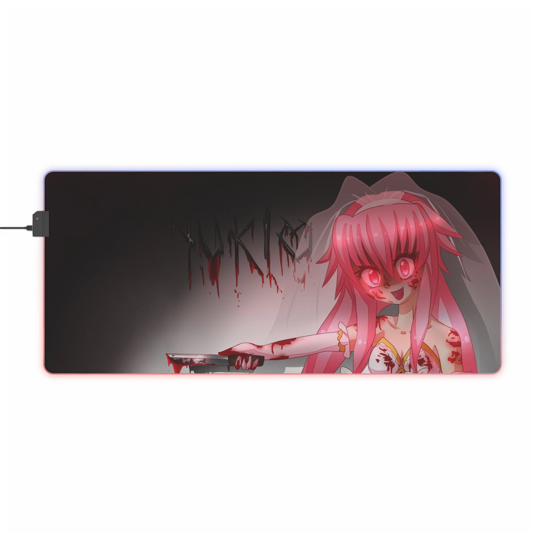 Tapis de souris LED RVB Mirai Nikki Yuno Gasai (tapis de bureau)